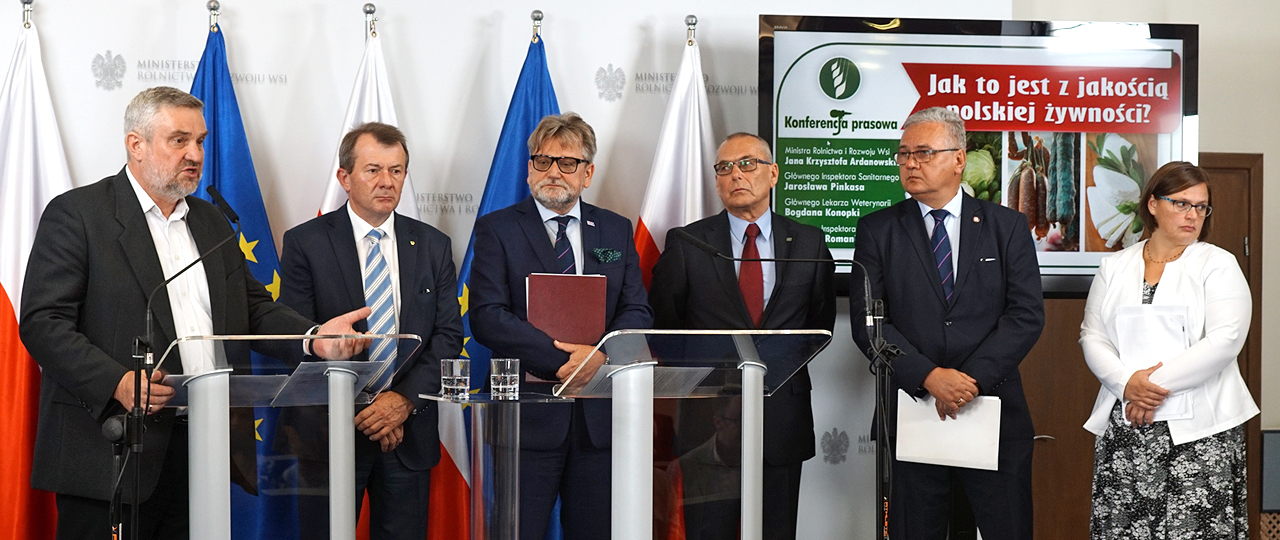 Konferencja prasowa na temat jakości żywności